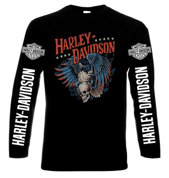 Harley Davidson, 2, men's long sleeve t-shirt, 100% cotton, S to 5XL